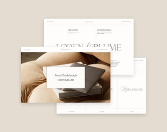 Classic Brand Guidelines Template | Canva + Indesign Brand Style Guide | Presentation Design Strategy Template