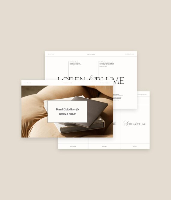 Classic Brand Guidelines Template | Canva + Indesign Brand Style Guide | Presentation Design Strategy Template