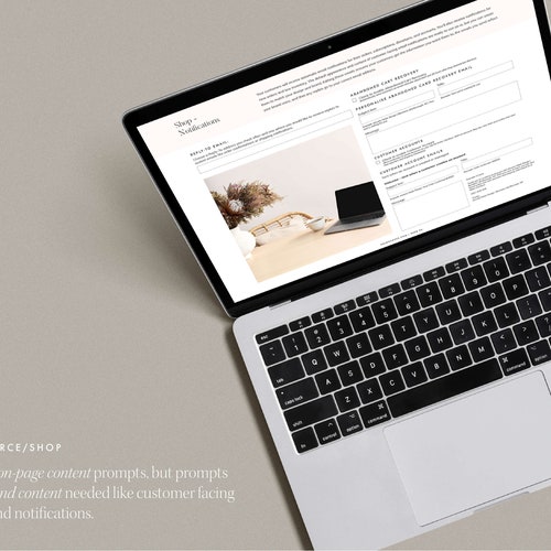 Website Content Copywriting Prompt Workbook | shops Indesign, Notion, Canva Template