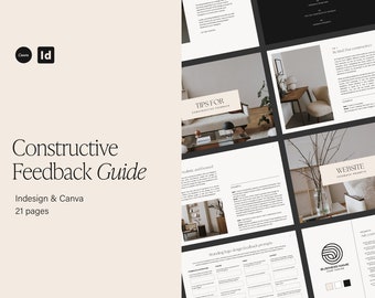 Writing Constructive Feedback | Help Guide | Project Management | Indesign & Canva Template