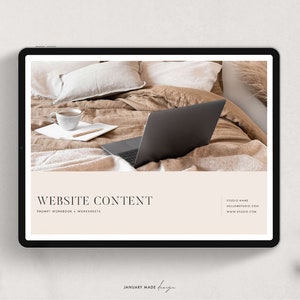 Website Content Copywriting Prompt Workbook | Indesign, Notion, Canva Template