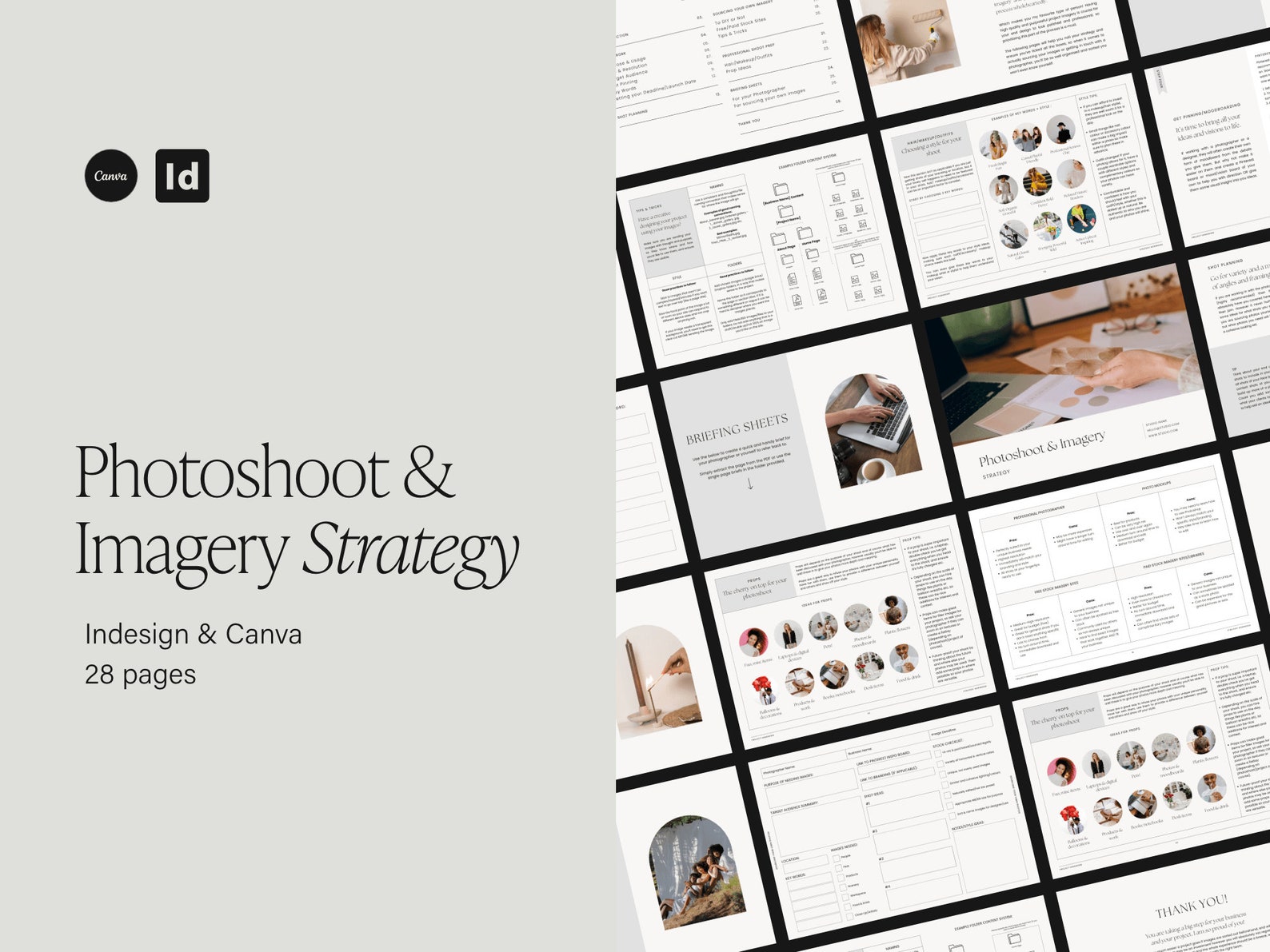 Photoshoot and Imagery Strategy Template | Photography Help Guide ...