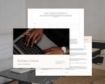 Website Content Prompt Workbook PDF | Web Content Worksheet | Squarespace | Content Planner