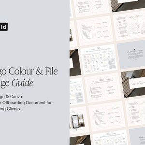 How to Use Your New Logo Files | Logo Colour and File Usage Template | Canva + Indesign | Client Offboarding Document image 2