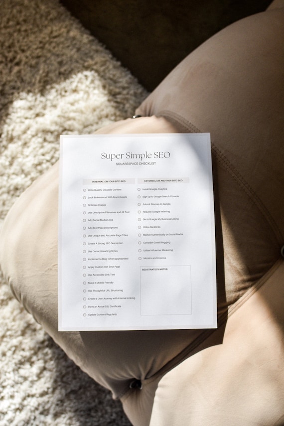 Super Simple SEO Guide + Checklist | PDF Checklist | Website SEO | Small Business Online Traffic