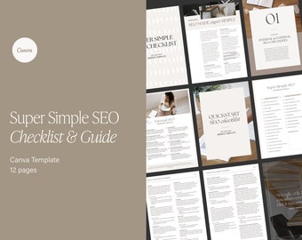 Super Simple Website SEO | Guide + Checklist | CANVA TEMPLATE