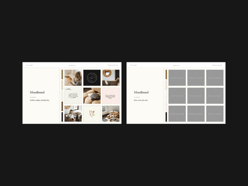 Klassische Marken Richtlinien Vorlage | Canva + Indesign Brand Style Guide | Präsentation Design Strategie Vorlage Bild 7