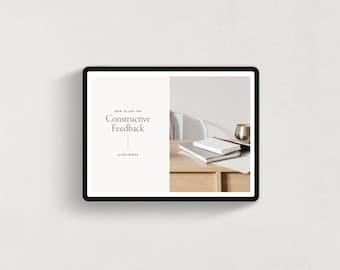 How to ask for Constructive Feedback Guide *for Designers* + Email Scripts | PDF Ebook | Feedback Guide