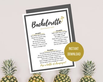 Bachelorette Party Scavenger Hunt | Digital Printable