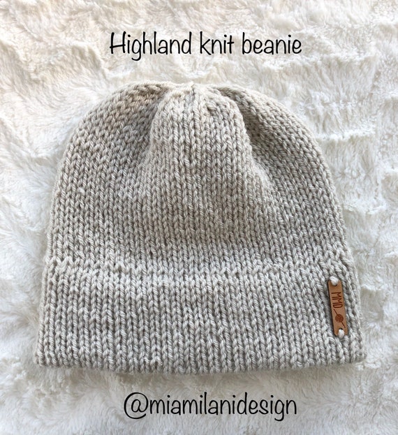 mens knit hat with brim