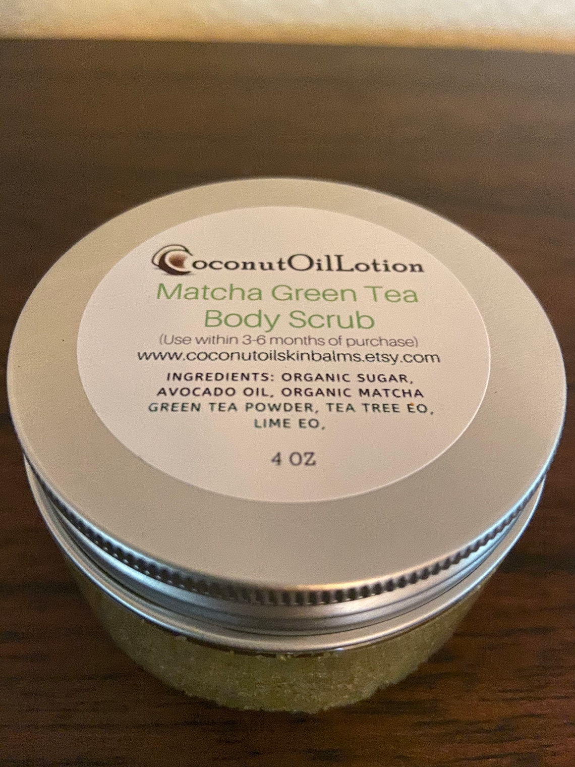 Matcha Green Tea Body Scrub/ 4oz/ Scrub/ Rejuvenating/ Etsy