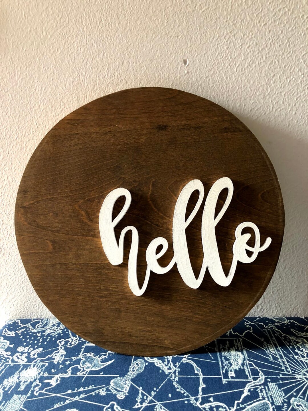 Hello Door Sign Home Decor Sign Rustic Home Decor Hello Wood
