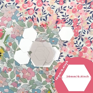 10mm (0.4inch) Hexagon Paper templates for English Paper Piecing (100Pieces)