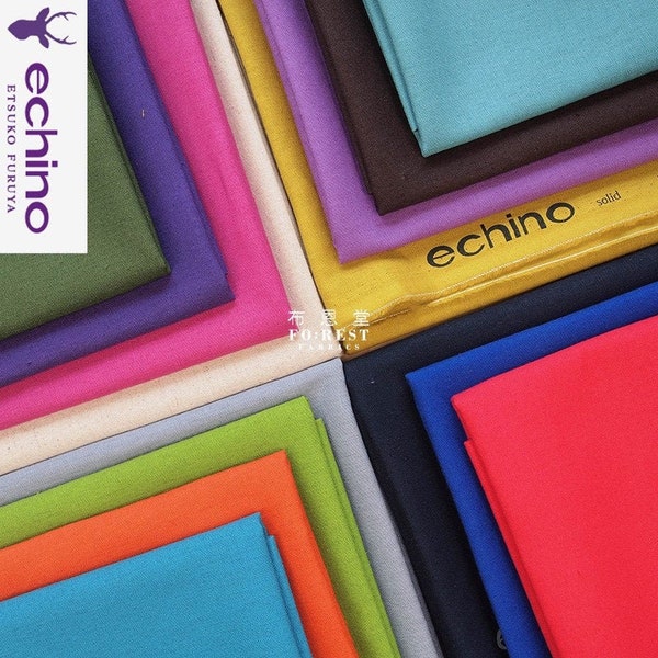 Echino cotton linen Japanese Fabric Solid Fabric - 50cm