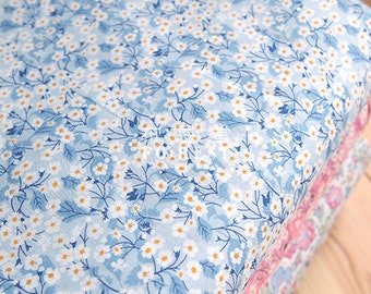 Liberty Of London Cotton Tana Lawn Fabric Mitsi Valeria Blue 50cm Liberty Of London Cotton Tana Lawn Fabric Mitsi Valeria Blue 50cm