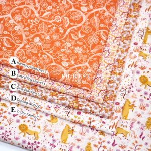 Liberty Quilting - Lasenby Cotton - Liberty Tree of Life collection Orange 2 fabric - 50cm
