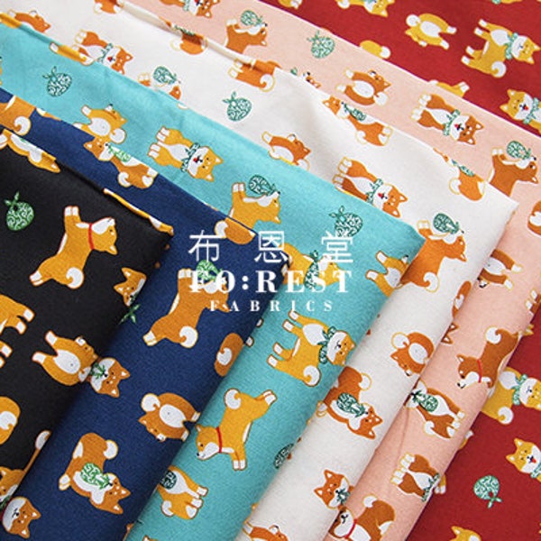 cotton - shiba inu dogs fabric -50cm