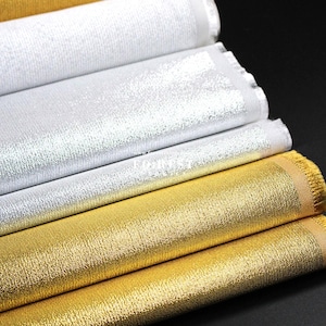 Gold brocade  - Gold and sliver solid color Japanese style KINRAN fabric - 25cm