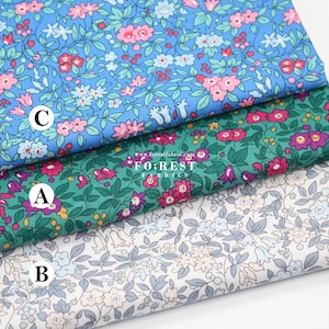 Liberty Quilting - Lasenby Cotton - Tessuto Trailing Blossom 275 cm di larghezza - 50 cm