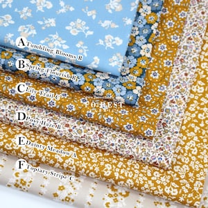 Liberty Quilting - Lasenby Cotton - Denim Florals collection 1 fabric - 50cm