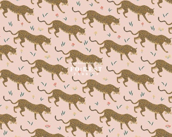 Baumwolle - Rifle Paper Co Baumwoll und Stahlgewebe - Camont Jaguar Blush Metallic - 50 cm