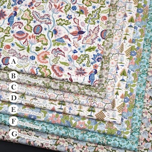 Liberty Quilting - Lasenby Cotton - Liberty Tree of Life collection Blue 1 fabric - 50cm