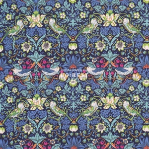 Liberty of London (LanTana Fabric) - Strawberry Thief Flower cotone idrofilo Verde - 50cm