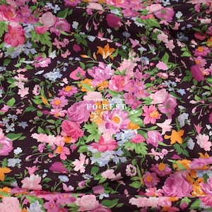 Liberty of London (Silk Crepe de Chine Fabric) - Bridgerton Collection Bouquet Carnival - 50cm