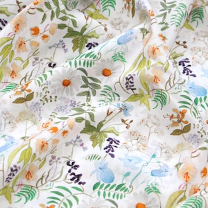 Liberty of London (tessuto in cotone Tana) - Chartwell Florals Orange - 50 cm