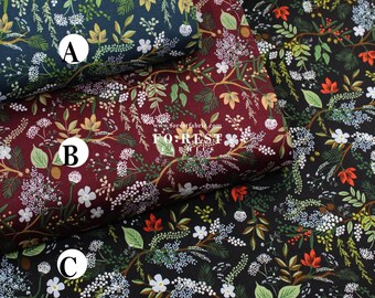 Rifle Paper Co. - English Rose - Juniper Forest - Evergreen Fabric