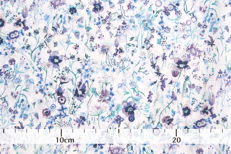 50cm - floral picnic Cotton Tana Lawn Fabric Liberty of London