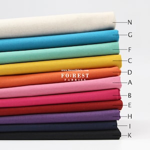 cotton linen Japanese Fabric Solid Fabric - 50cm