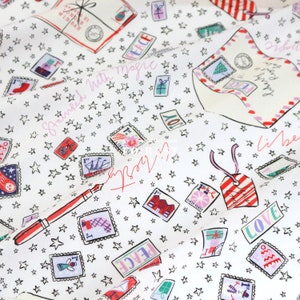 Liberty of London (tessuto di cotone Tana Lawn) - Liberty Christmas timbrato con Magic White - 50 cm
