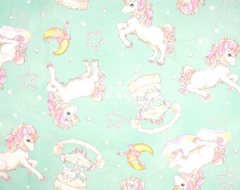 Algodón - Tela Unicornio Lindo Menta - 50cm