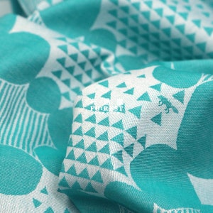 Echino - Jacquard - stone fabric Turquoise - 50cm SPL23