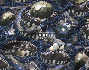 Liberty of London (Cotton Tana Lawn Fabric) - Wilde world BLACK  - SPL- 50cm