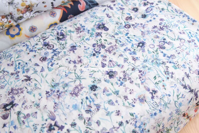 50cm - floral picnic Cotton Tana Lawn Fabric Liberty of London