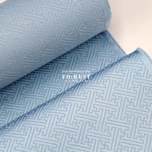Gold brocade  - Traditional solid color Japanese style KINRAN fabric BLUE - 25cm