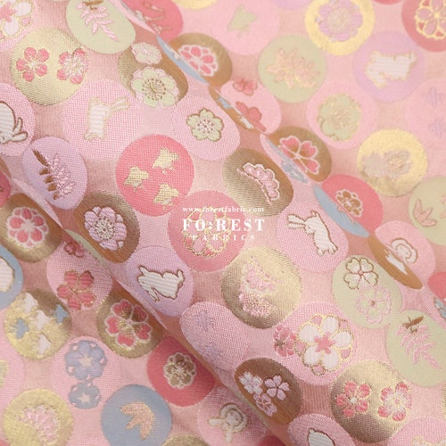 Gold Brocade (Kinran)  Fabric - Maiko (One Pattern: Approx. 30cm)