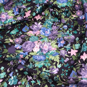 Liberty of London (tessuto in twill di seta) - Bouquet, collezione Bridgerton, carnevale, 50 cm