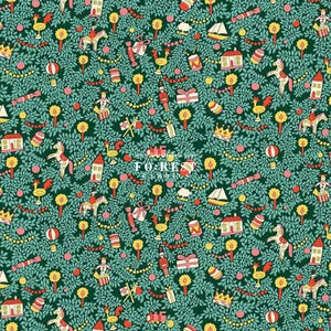 Liberty Quilting - Lasenby Cotton - Albero di Natale giocattolo Festive Fair A - 50 cm