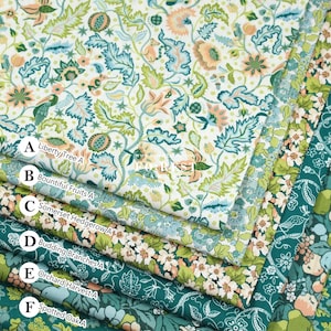 Liberty Quilting - Lasenby Cotton - Collezione Liberty Tree of Life Tessuto verde 2 - 50 cm
