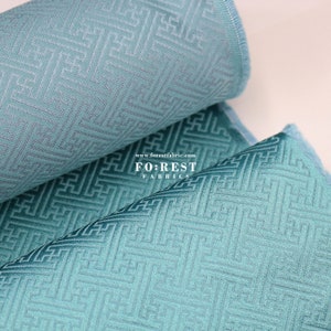 Gold brocade  - Traditional solid color Japanese style KINRAN fabric WATERBLUE- 25cm