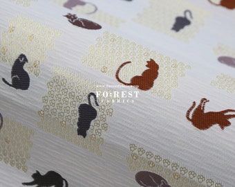 Gold Brocade - Cats Paw Japanese style KINRAN fabric - 25cm