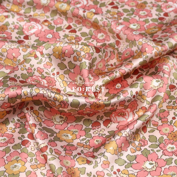 Liberty of London (Seiden-Satin-Stoff) - Betsy Field PINK - 50cm