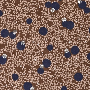 Echino - Lawn - berry berry Japanese Fabric Brown - 50cm