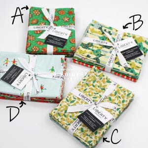 Liberty Quilting - Lasenby Cotton - Pacchetto di quarti di grasso di Natale Festive Fair