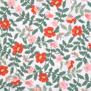 Cotton - Rifle Paper Co Cotton and steel fabric - Primrose Ivory - 50cm