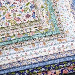 Liberty Quilting PACK | Lasenby Cotton - Tree of Life Blue fabric
