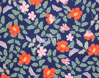 Baumwolle - Rifle Paper Co Baumwolle und Stahlgewebe - Primrose Navy - 50cm